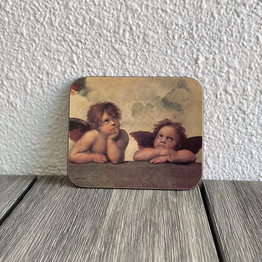 ‘the two angels’ coaster set of 6